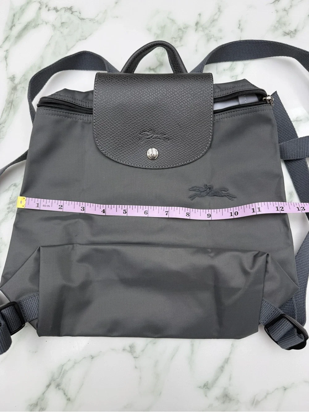 Longchamp Le Pliage “Green” Nylon Backpack – Graphite Gray (NWOT)